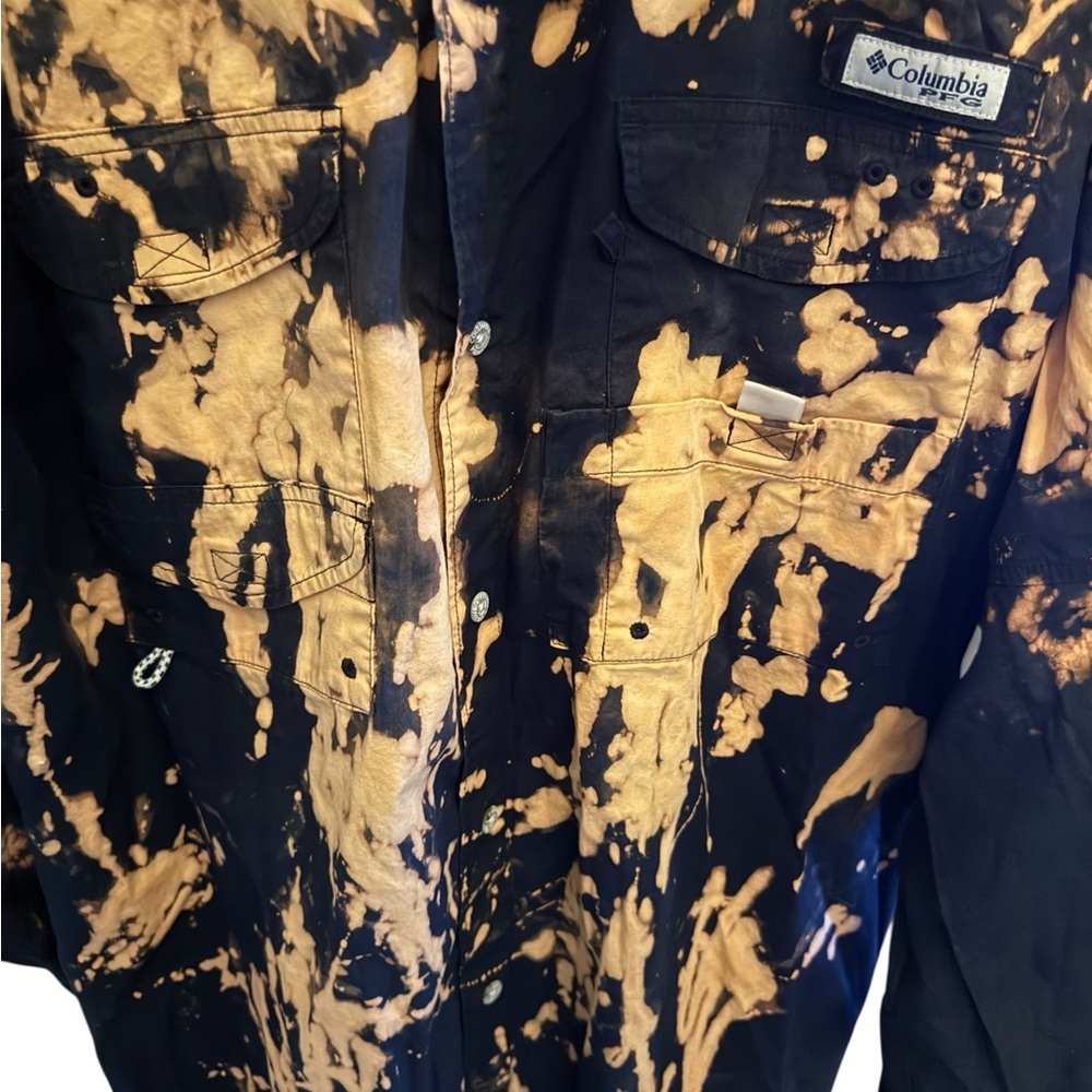 Columbia Sportswear Company PFG Black and Orange Splatter Shirt - Picture 4 of 15